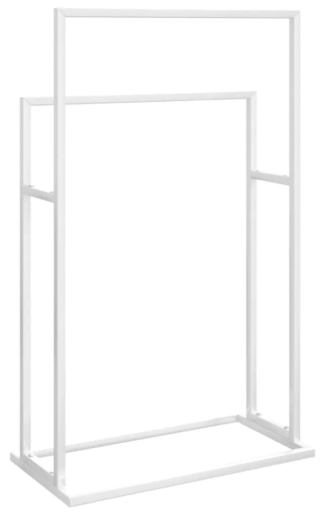 Toalheiro de pé 48x24x78,5 cm ferro branco