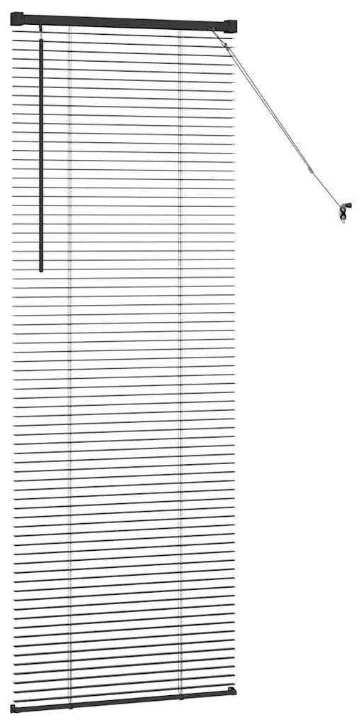 Persiana de Janela com cortinas Outros Manual Preto 80 x 130 cm Alumín