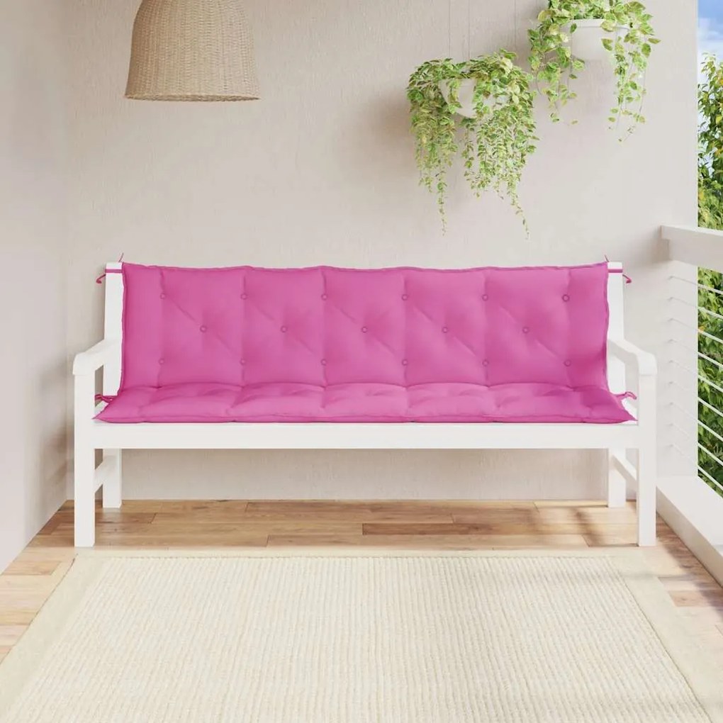 Almofadões para bancos de jardim 2 pcs tecido oxford rosa