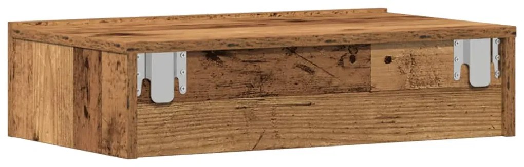 Mesa de cabeceira madeira velha 60x35 cm madeira engenharia