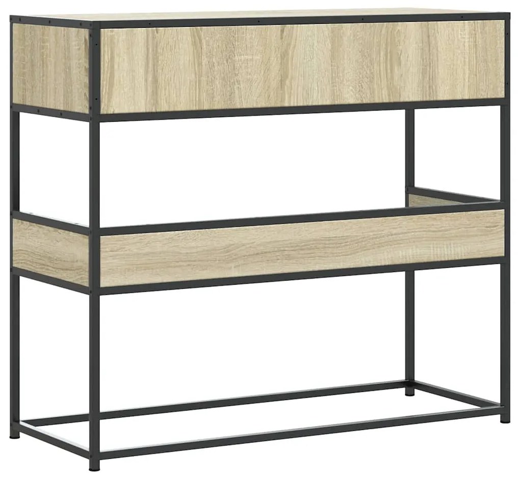 Mesa consola 90x35x80 cm derivados de madeira carvalho sonoma