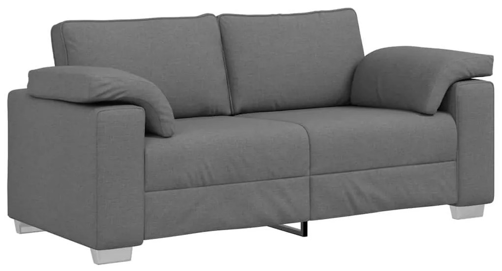 Sofá Loveseat Cinza Escuro, 140 cm, Tecido