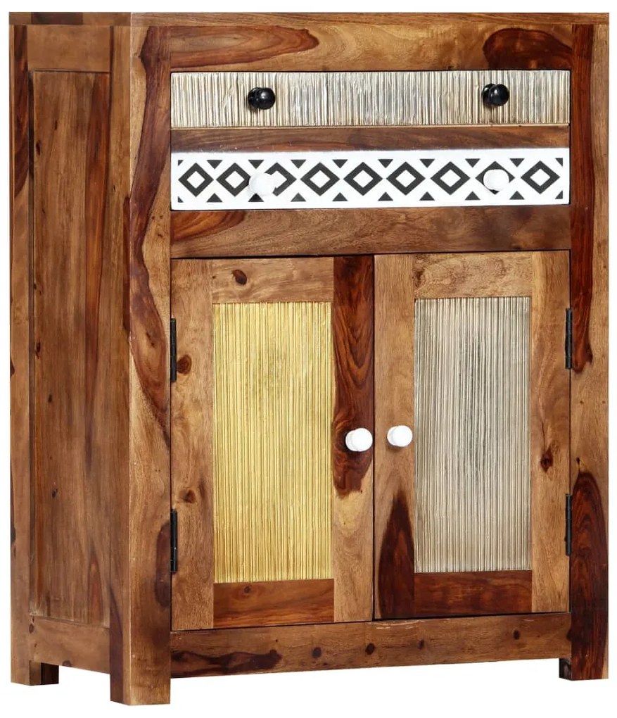 Móvel lateral 60x30x75 cm madeira de acácia maciça