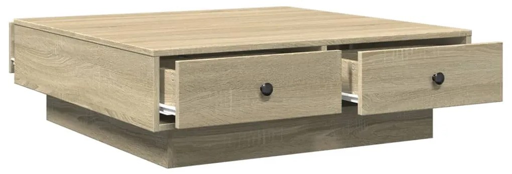 Mesa de centro 90x90x28 cm contraplacado carvalho sonoma