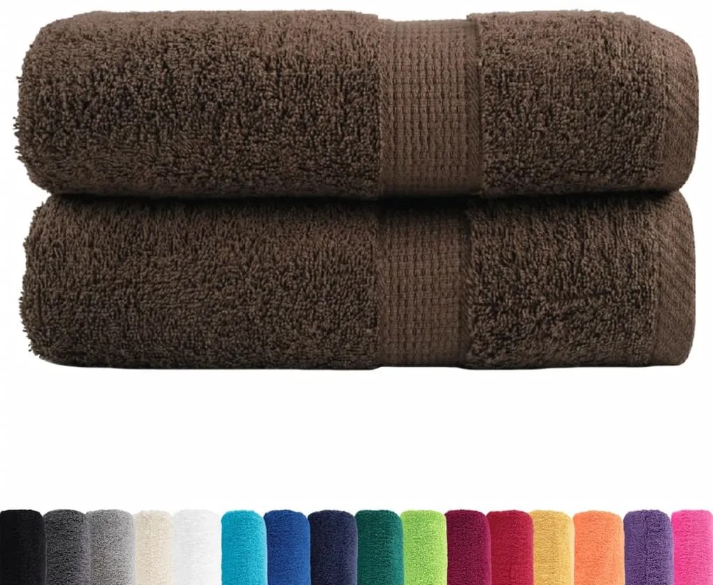 Toalhas de bidé premium SOLUND 2 pcs 30x50 cm 600 gsm castanho