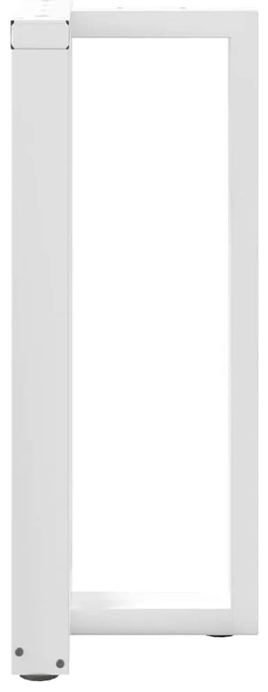 Pés de mesa de bar em forma de T, 2 peças, branco, 50x35x(90-91) cm, a