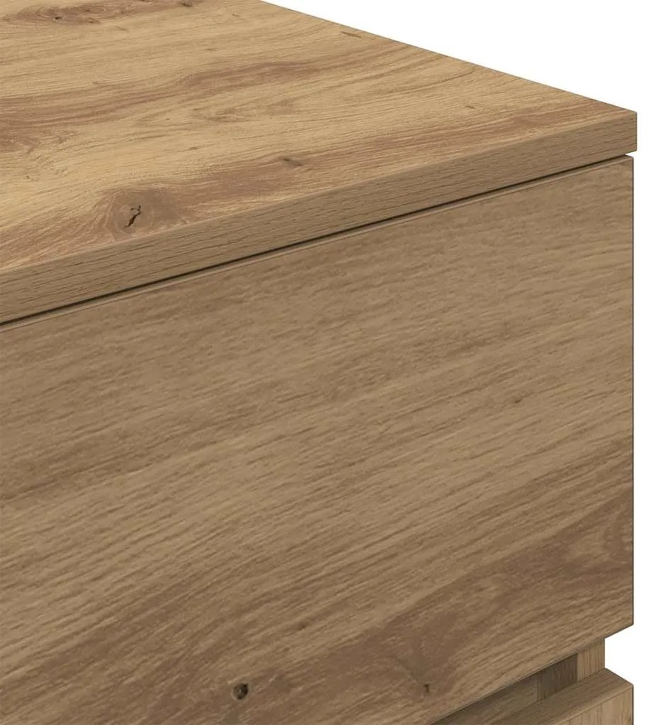 Mesas de cabeceira 2pcs derivados de madeira carvalho artisiano