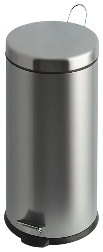 440074 EKO Caixote do lixo com pedal Classic 30 L prateado fosco