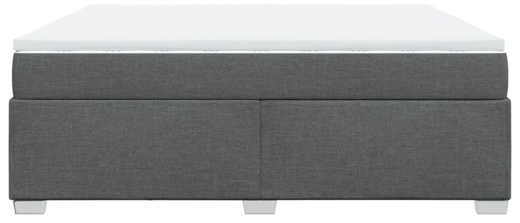 Cama com molas/colchão 180x200 cm tecido cinzento-escuro