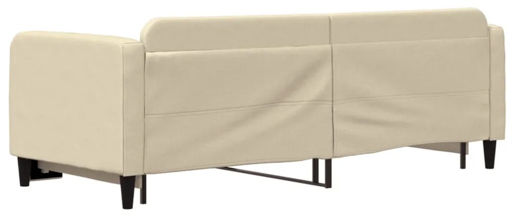 Sofá-cama com gavetão 80x200 cm tecido cor creme