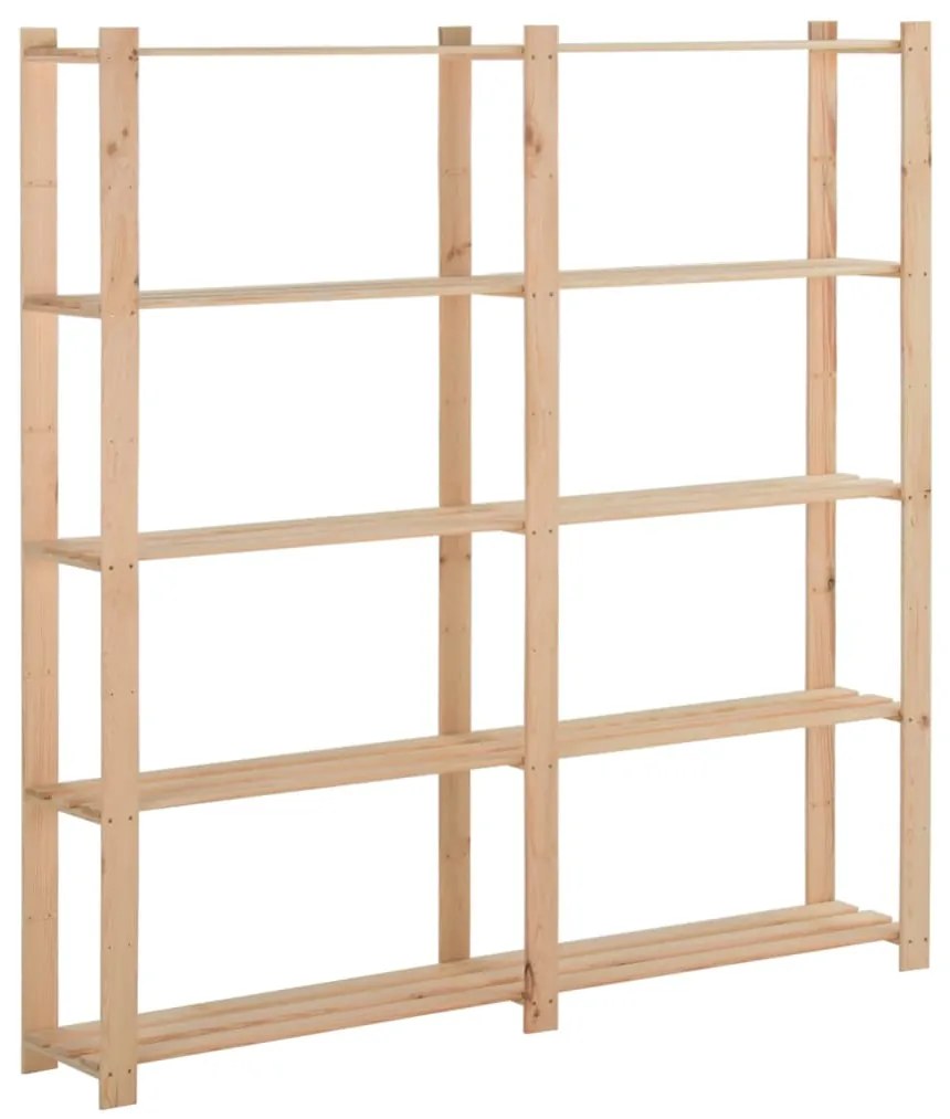 Unidade arrumação 5 prateleiras 170x28,5x170 cm pinho maciço