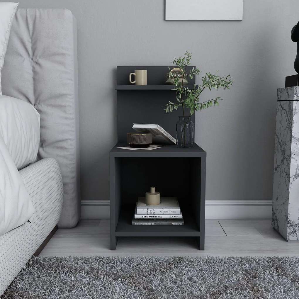 Mesa de Cabeceira Ullman – Antracite – 35,6 x 37,4 x 72 cm