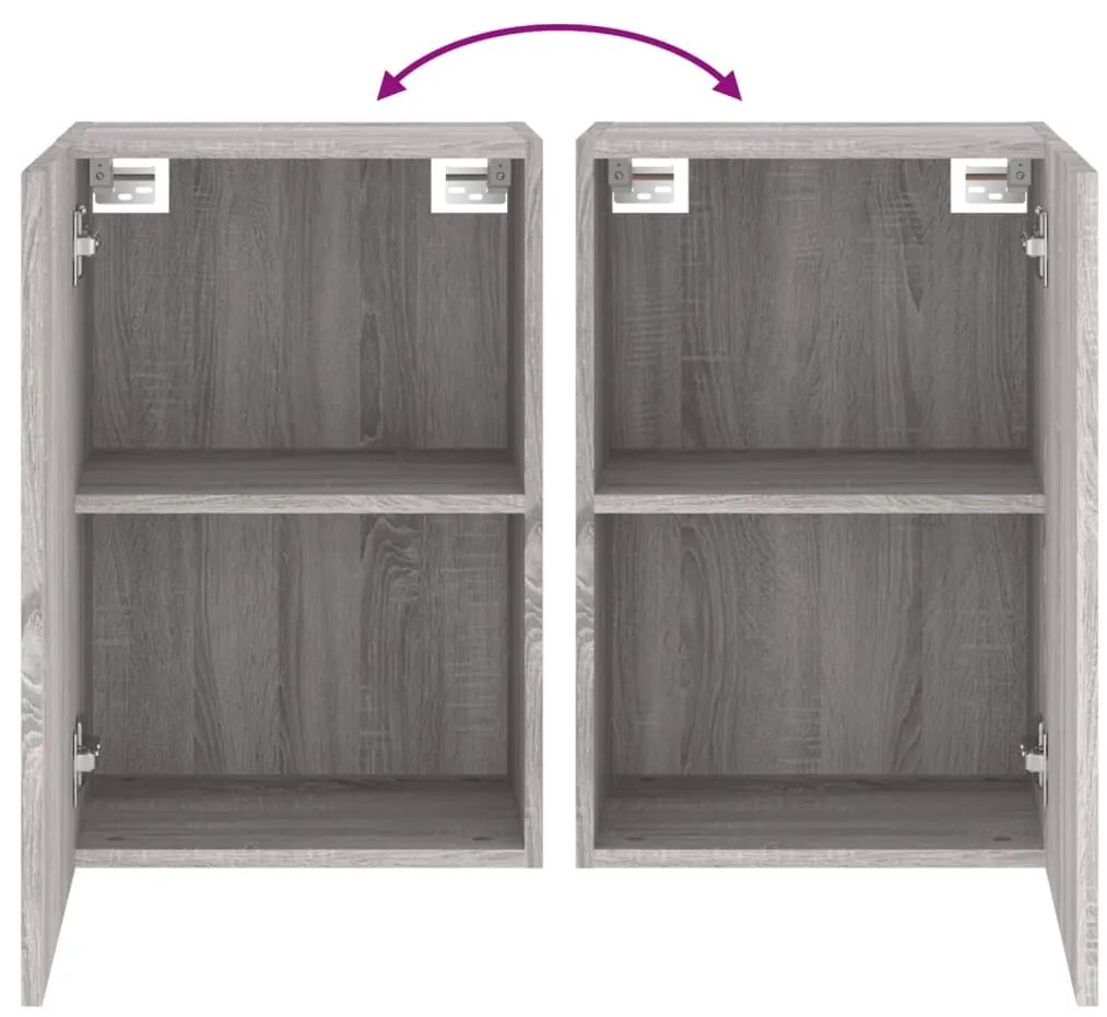 Móveis parede TV 2pcs 40,5x30x60 cm deriv. madeira cinza sonoma