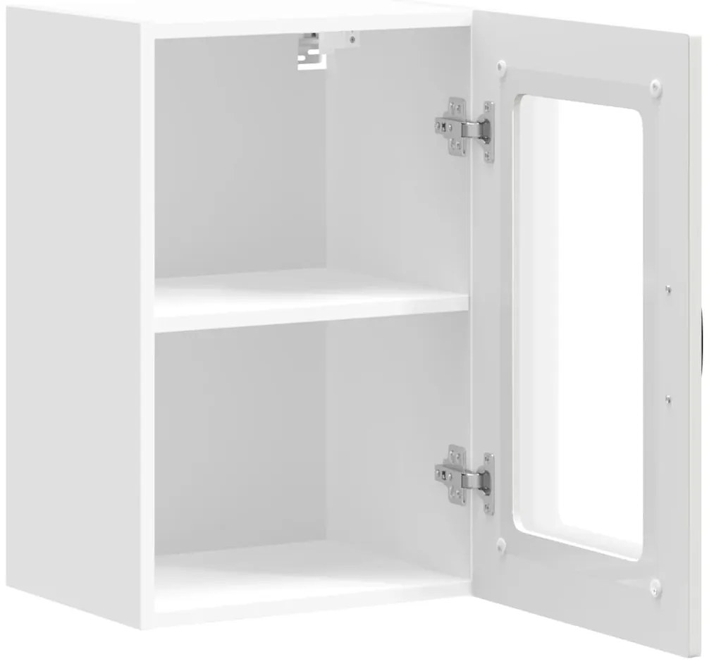 Armário de parede de cozinha porta vidro Kalmar branca