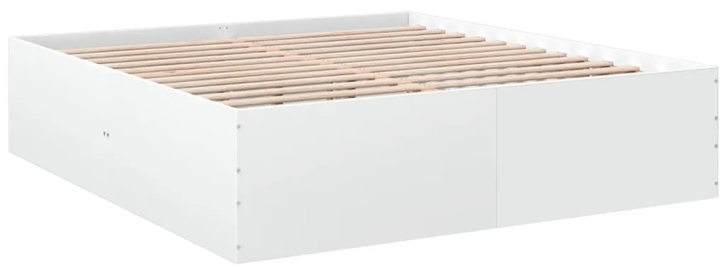 Estrutura de cama 180x200 cm derivados de madeira branco