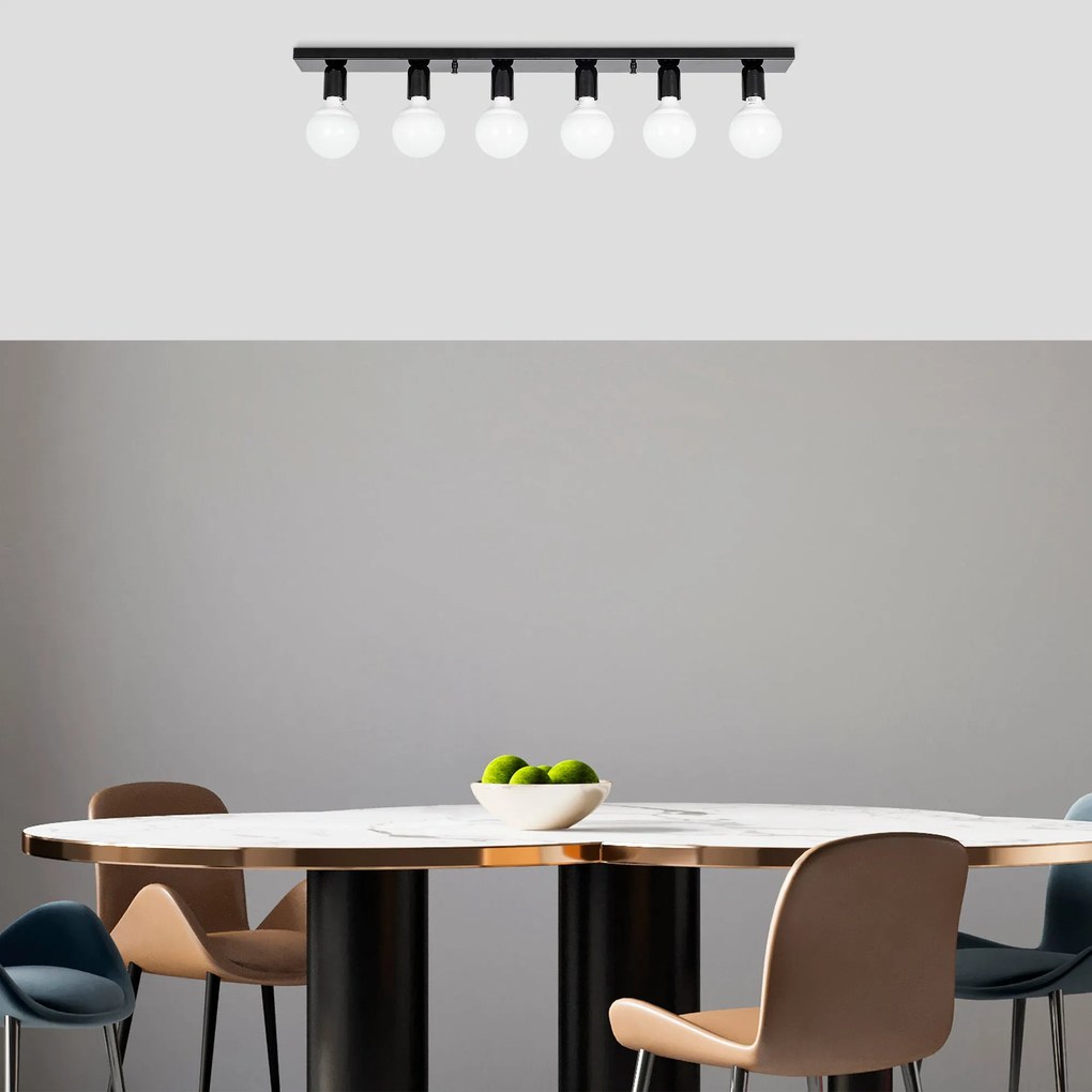 Candeeiro de Teto Mirro – Preto/Branco – 91 x 10 x 10 cm