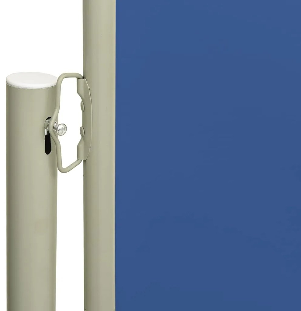 Toldo lateral retrátil para pátio 140x600 cm azul