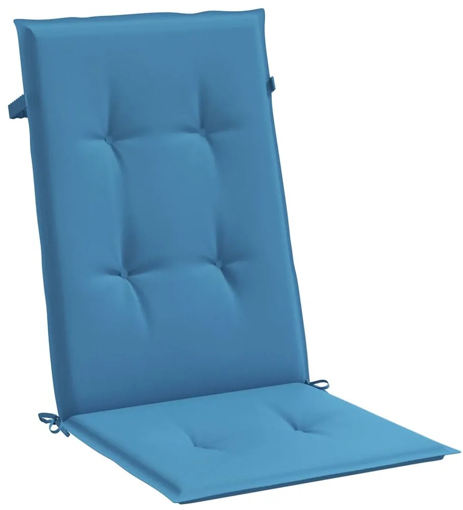 Almofadões para cadeiras altas 6 pcs mesclado tecido azul