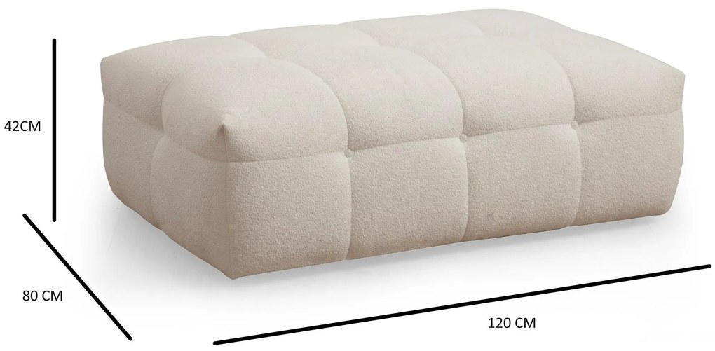Tuffet Cady – Bege – 120x80x42 cm