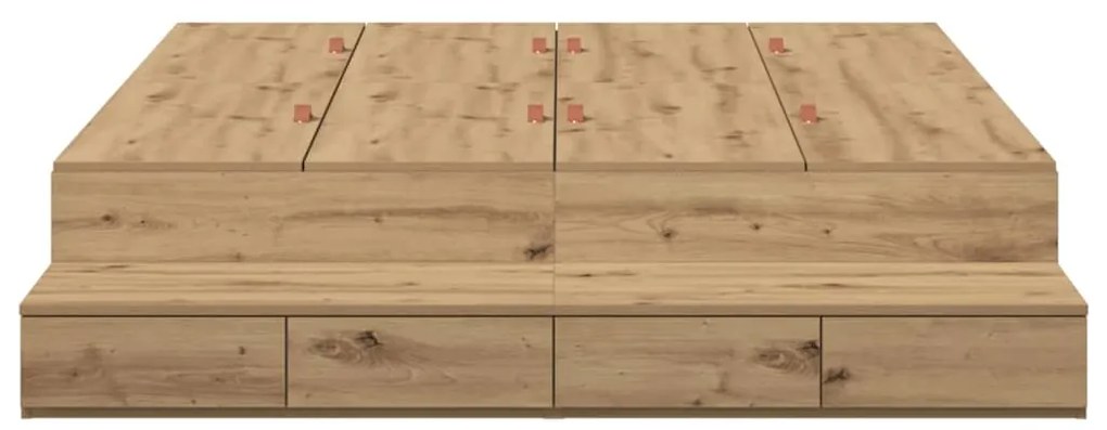 Cama de Armazenamento Artisan Carvalho 140x200 cm