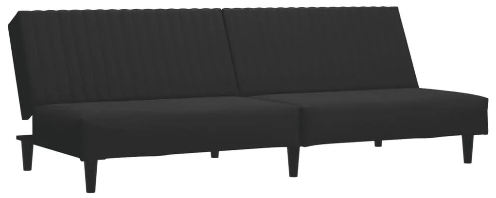 2 pcs conjunto de sofás veludo preto