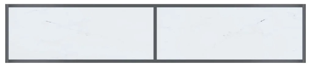 Mesa consola branco 180x35x75,5 cm vidro temperado