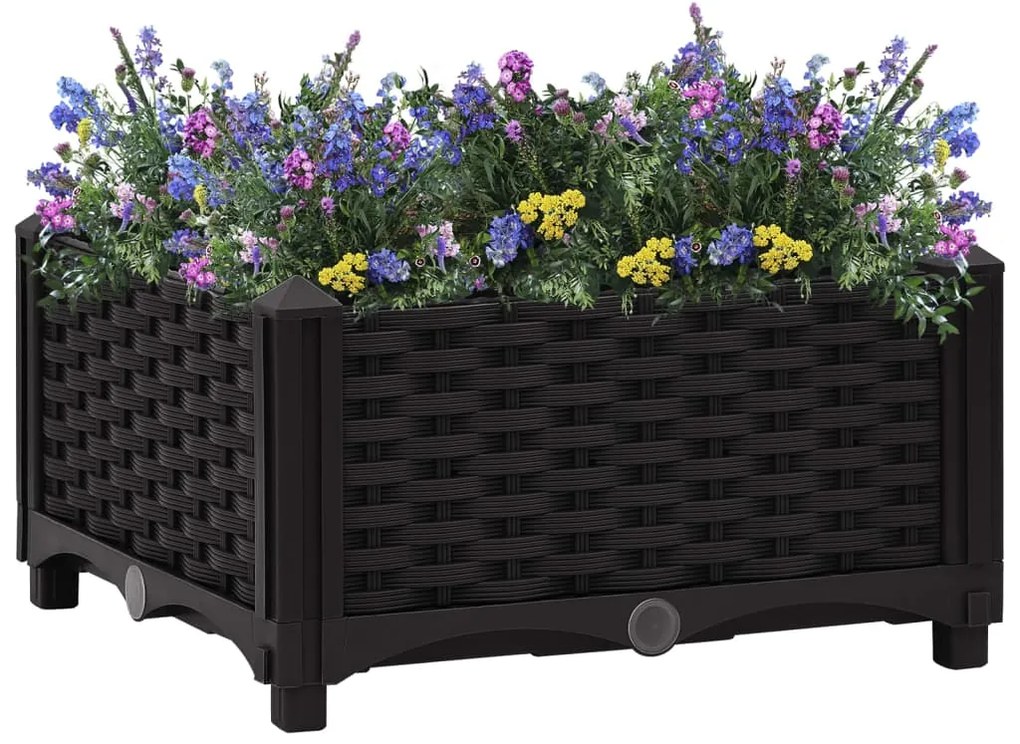 vidaXL Canteiro elevado 40x40x23 cm polipropileno