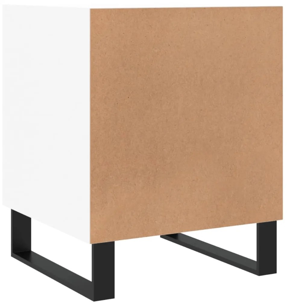 Mesa de cabeceira 2 pcs 40x40x50 cm derivados de madeira branco