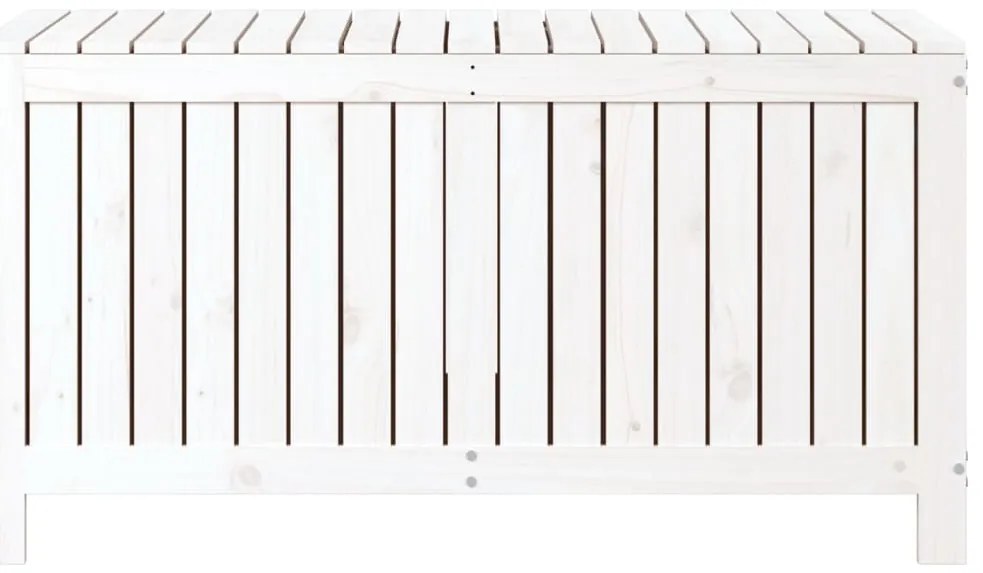 Caixa de arrumação jardim 121x55x64 cm pinho maciço branco