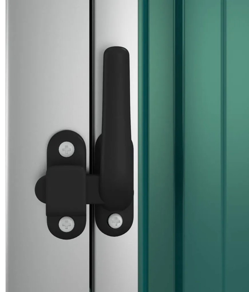 Abrigo p/ ferramentas jardim 88x89x161cm aço galvanizado verde