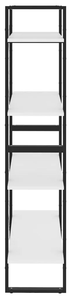 Estante com 4 prateleiras 80x30x140 cm derivados madeira branco