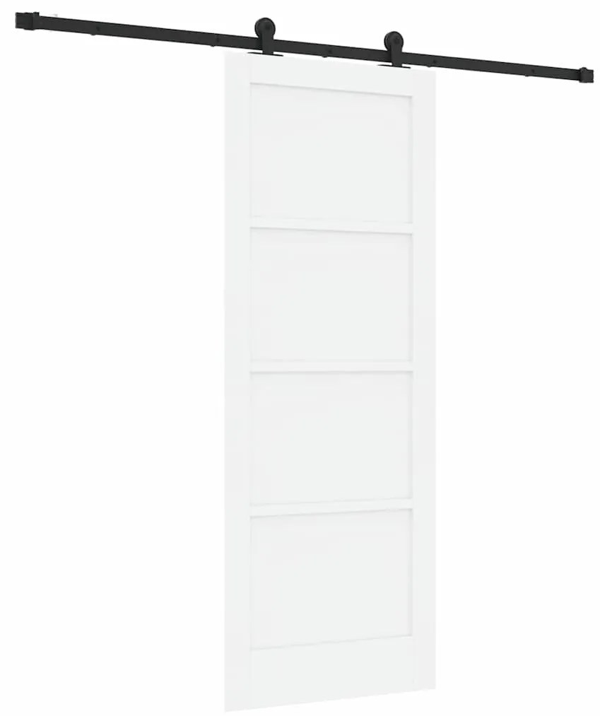 Porta Deslizante vidaXL com Conjunto de Hardware 'ORKDAL'Branca em Mad