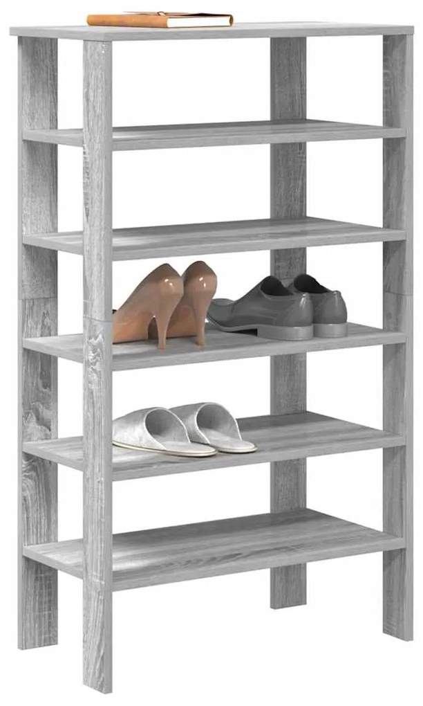 vidaXL Sapateira 61x32x105 cm derivados de madeira cinzento sonoma