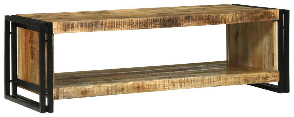 vidaXL Mesa de Café 120x50x38 cm Madeira Sólida de Mangueira Rústica