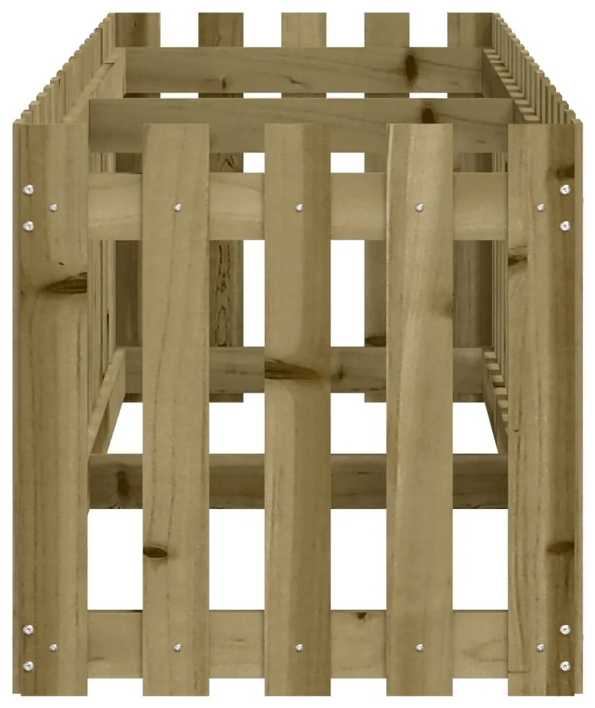 Canteiro elevado c/ design cerca 200x50x50 cm pinho impregnado