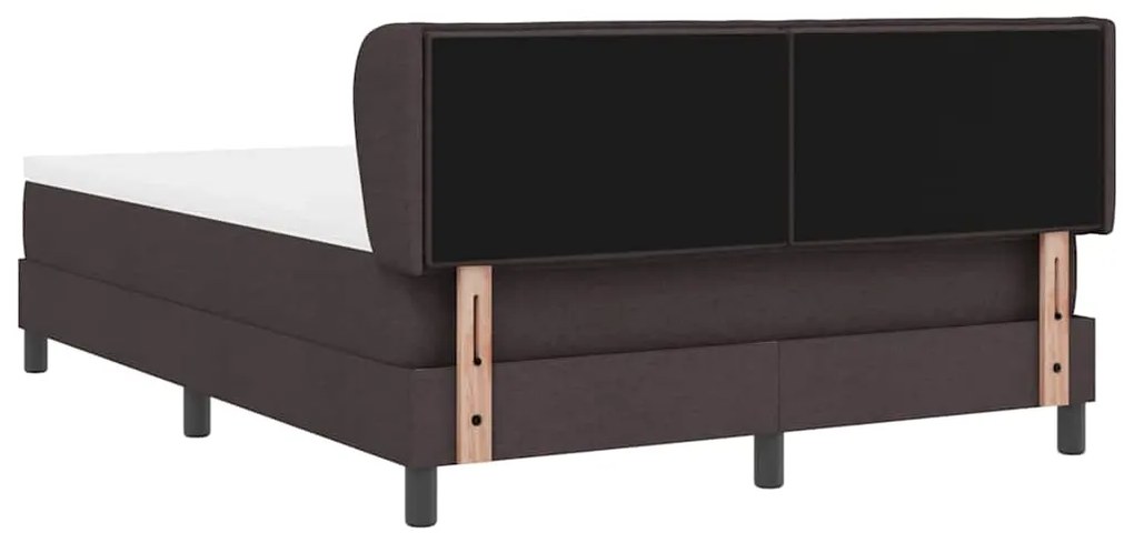 Cama Box com Colchão vidaXL Castanho 140x190 cm Tecido