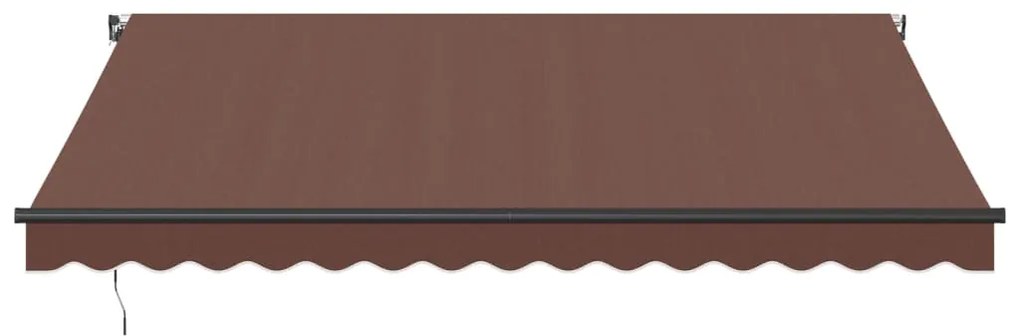 Toldo retrátil manual 400x300 cm castanho