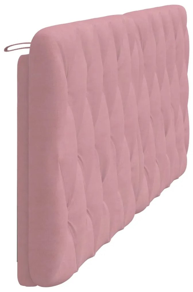 Almofadão de cabeceira 200 cm veludo rosa