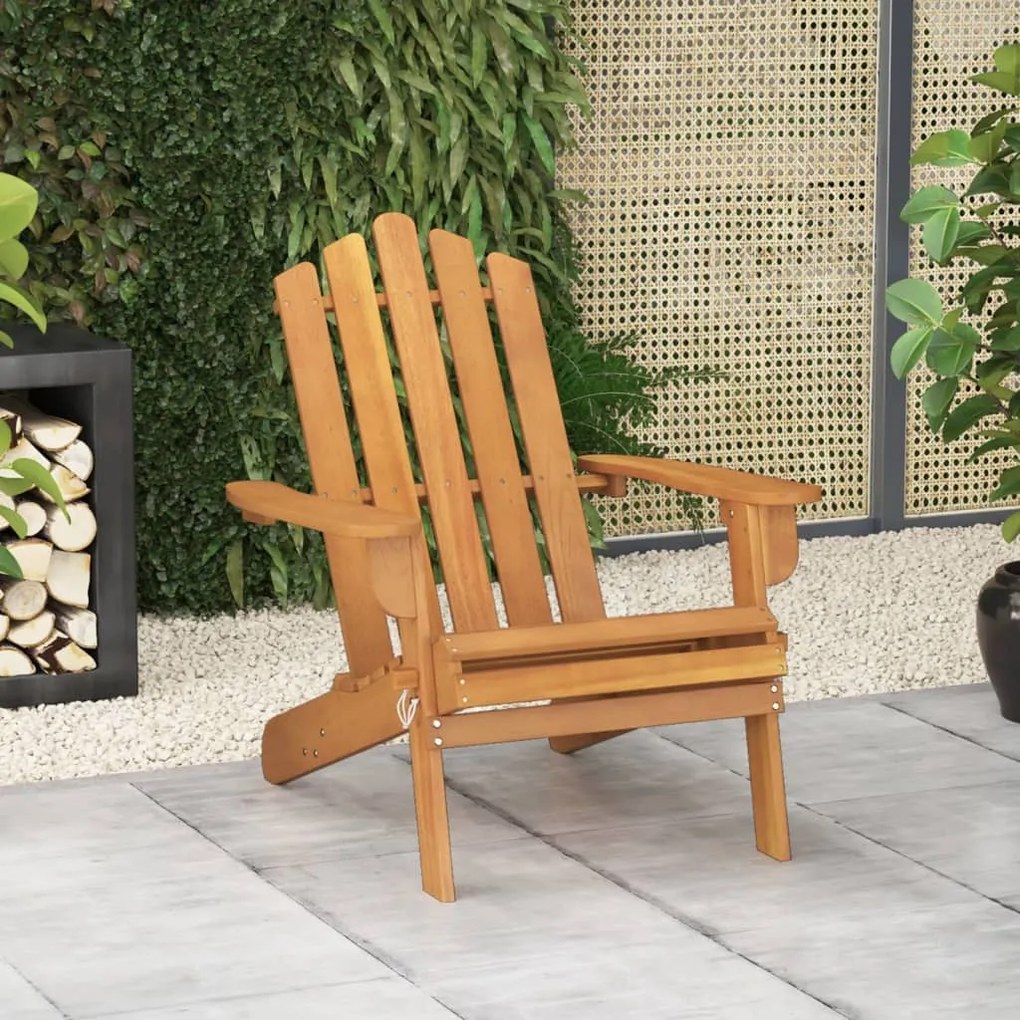 vidaXL Cadeira Adirondack para jardim em madeira de acácia maciça