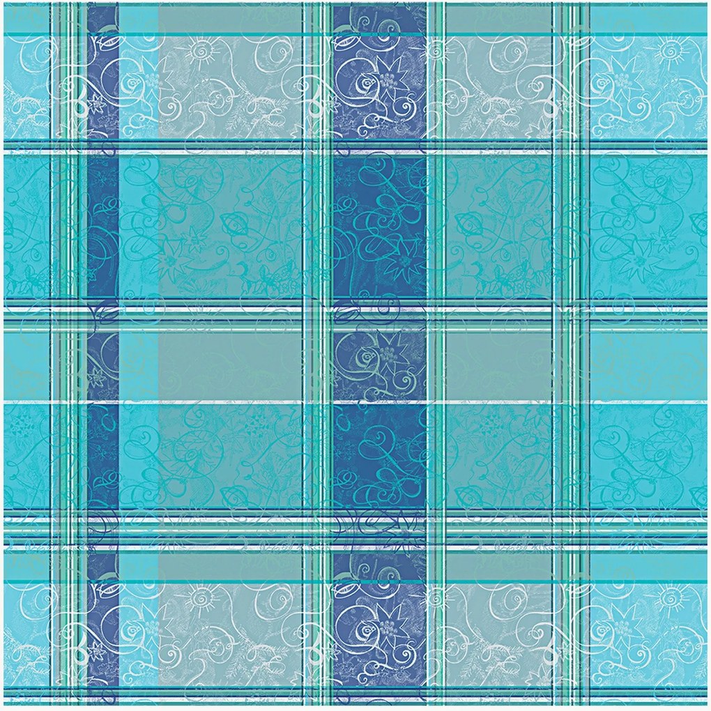 Toalha de mesa jacquard Mille Asters Piscine