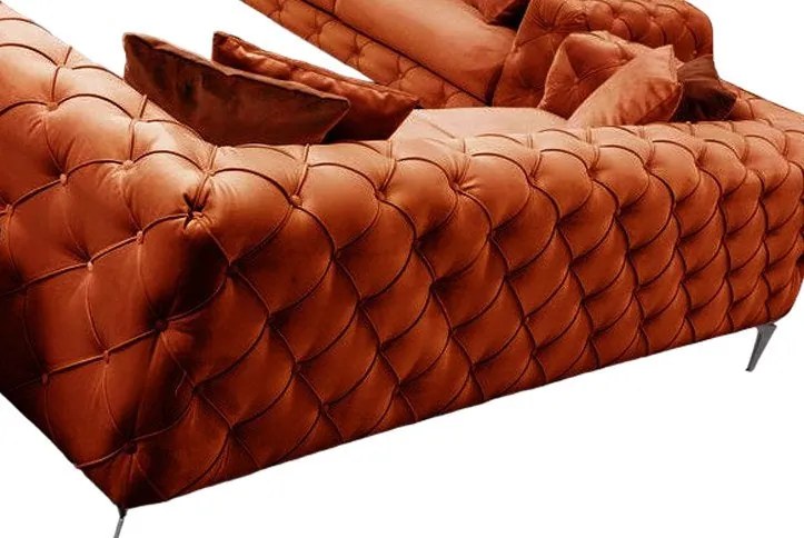 Sofá de 2 Lugares Como – Laranja – 197x73x90 cm