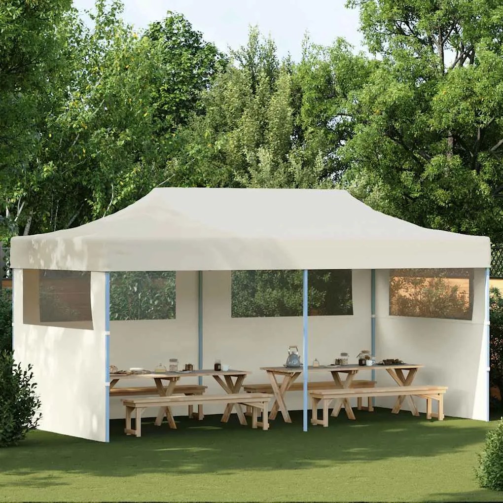 41582 vidaXL Tenda para festas pop-up dobrável 3 x 6 m creme