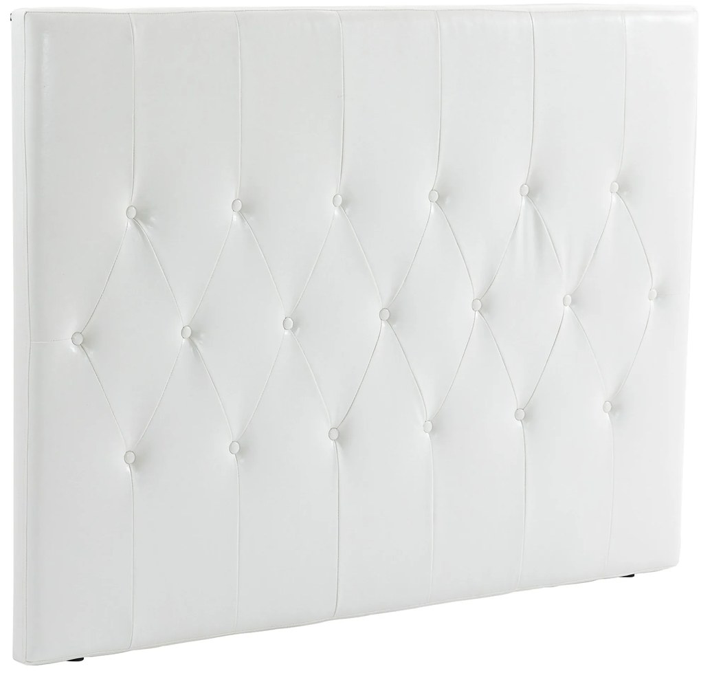 HOMCOM Cabeceira de Cama 160cm Cabeceira de Cama Estofada em Linho e Acolchoada 2 Formas de Uso 160x7x120cm Branco