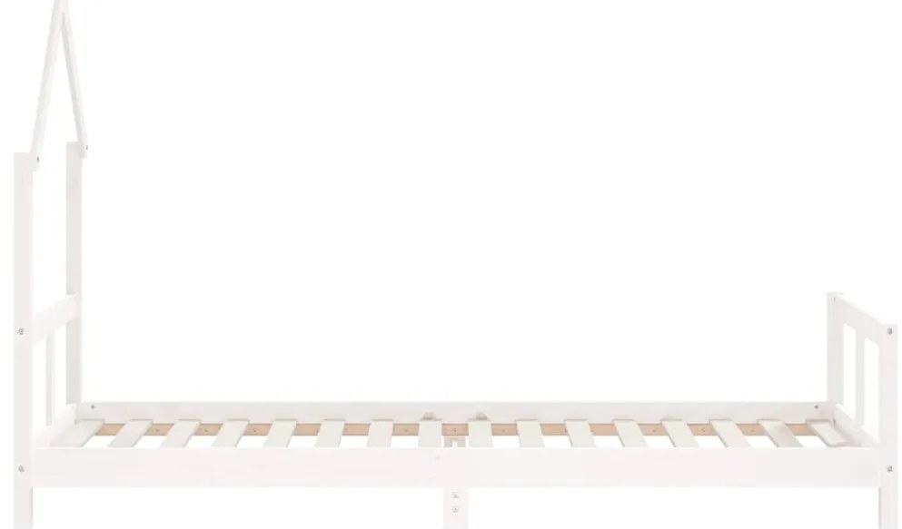 Estrutura de cama infantil 80x200 cm pinho maciço branco