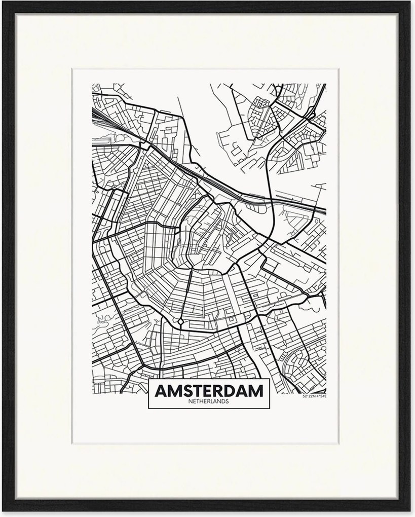 Póster emoldurado Amsterdam