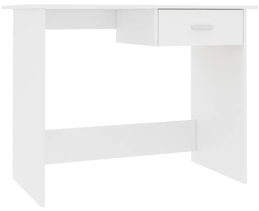 Secretária Simple. com 1 Gaveta de 100 cm - Branco - Design Minimalist