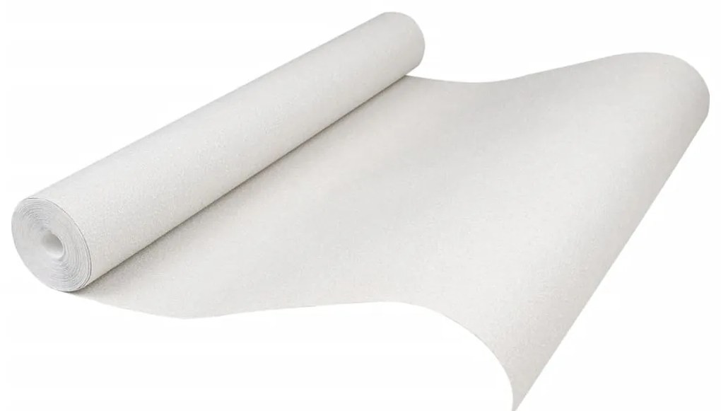 Papel parede 3D 10x0,53 m tecido não-tecido branco sólido