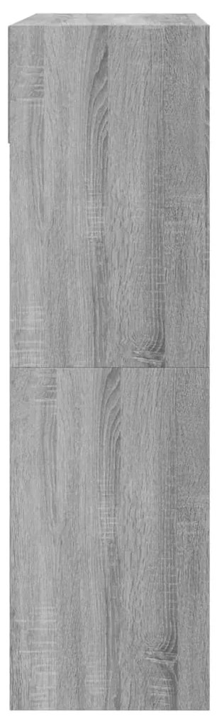 Sapateira c/ 2 gavetas articuladas 80x34x116 cm cinzento sonoma