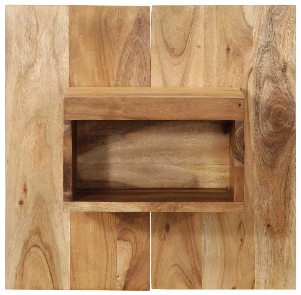 Mesa de cabeceira 50x27x50 cm madeira de acácia maciça