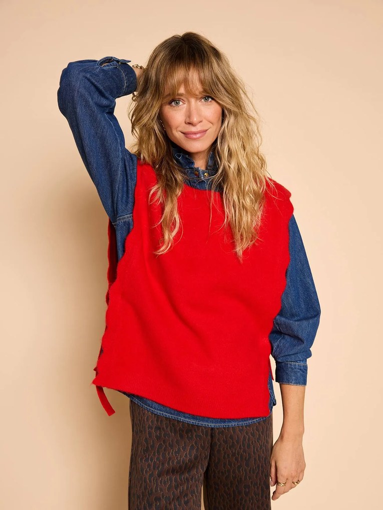 Pullover ENVIE DE FRAISE de gravidez sem mangas vermelho